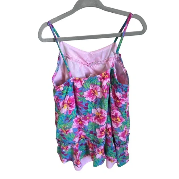 Chenault Pink and Green Floral Kids Dress, 4T Girls - Picture 3 of 4